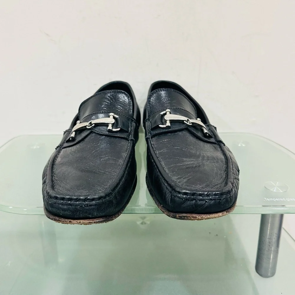 CALZOLERIA TOSCANA HAND CRAFT LEATHER BLACK MEN'S SHOES SIZE‎ 11,5 MADE IN ITALY